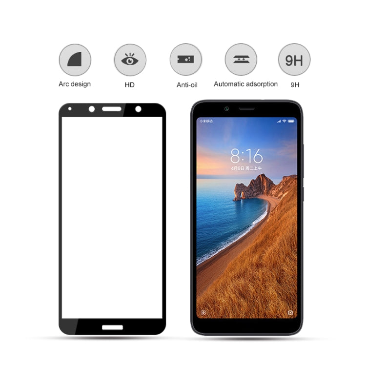 mocolo 0.33mm 9H 2.5D Silk Print Tempered Glass Film for Xiaomi Redmi 7A, For Xiaomi Redmi 7A(1pc)