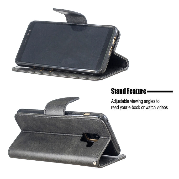 Retro Lambskin Texture Pure Color Horizontal Flip PU Leather Case for Galaxy A8 2018 & A530, with Holder & Card Slots & Wallet & Lanyard, For Samsung Galaxy A8 2018