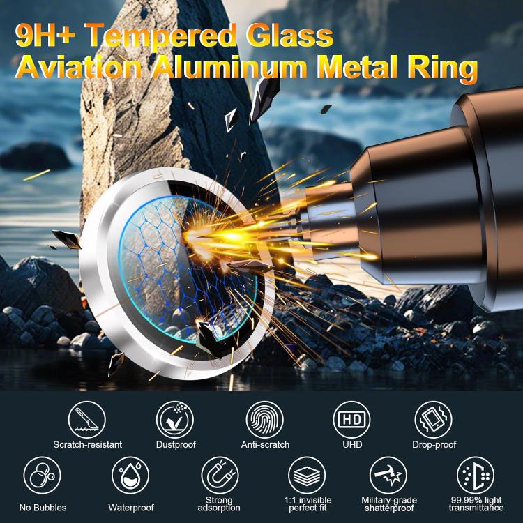 Kalebol No Flicker Ultra-Thin Individual Camera Lens Tempered Glass Film, For Honor 500 Global 155.8mm, For Honor 400 Pro Global 160.8mm, For Honor 400 Lite Global, For Honor 400 Global 156.5mm