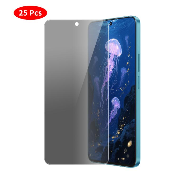 JUNSUNMAY 25pcs Privacy Screen Protector Tempered Glass Film, For Redmi 14C, For Xiaomi Poco X7 Pro, For Xiaomi 14T / 14T Pro