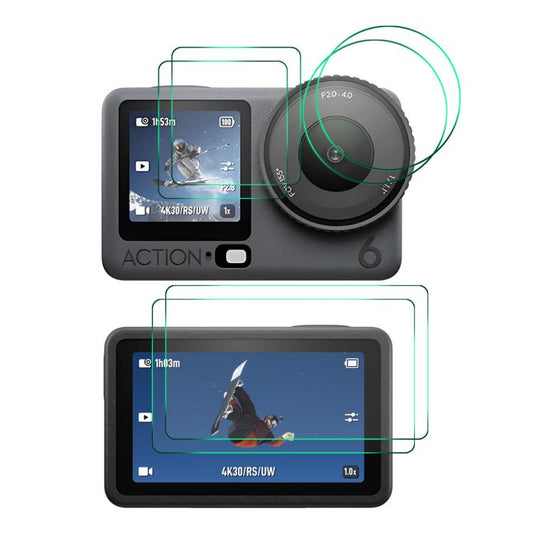 2 Set ENKAY Hat-Prince 0.2mm 9H Tempered Glass Screen Protector Watch Film, For DJI Osmo Action 6, For DJI Osmo 360, For DJI Osmo Action 5 Pro, For DJI Osmo Pocket 3, For DJI Osmo Action 4 / 3