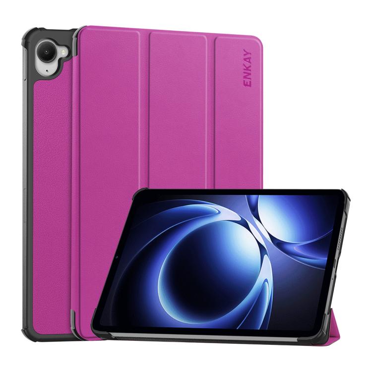 ENKAY Tri-fold Custer Texture Leather Stand Tablet Case, For Redmi Pad 2 SE 9.7 2026, For Redmi K Pad 8.8
