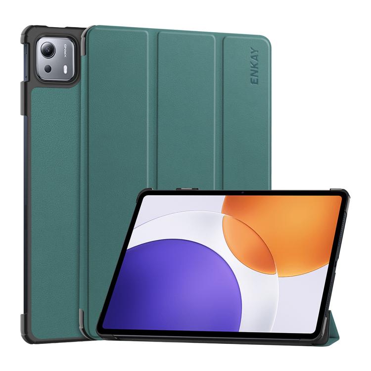 ENKAY Tri-fold Custer Texture Leather Smart Tablet Case, For Xiaomi Redmi K Pad 2 8.8 2026, For Xiaomi Pad 7S Pro 12.5, For Xiaomi Pad 7 Ultra 14
