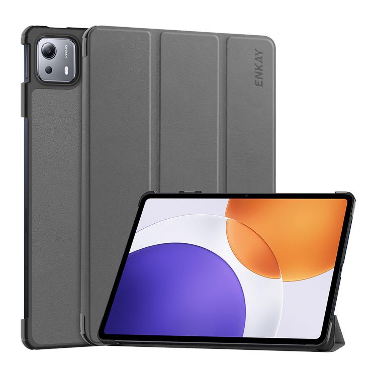 ENKAY Tri-fold Custer Texture Leather Smart Tablet Case, For Xiaomi Redmi K Pad 2 8.8 2026, For Xiaomi Pad 7S Pro 12.5, For Xiaomi Pad 7 Ultra 14