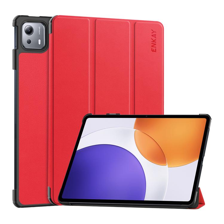 ENKAY Tri-fold Custer Texture Leather Smart Tablet Case, For Xiaomi Redmi K Pad 2 8.8 2026, For Xiaomi Pad 7S Pro 12.5, For Xiaomi Pad 7 Ultra 14