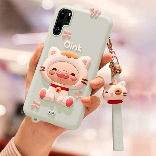 Lovely Pig Full Package Anti Falling Silicone Sleeve for  Haiwei P30 Pro, For Huawei P30 Pro