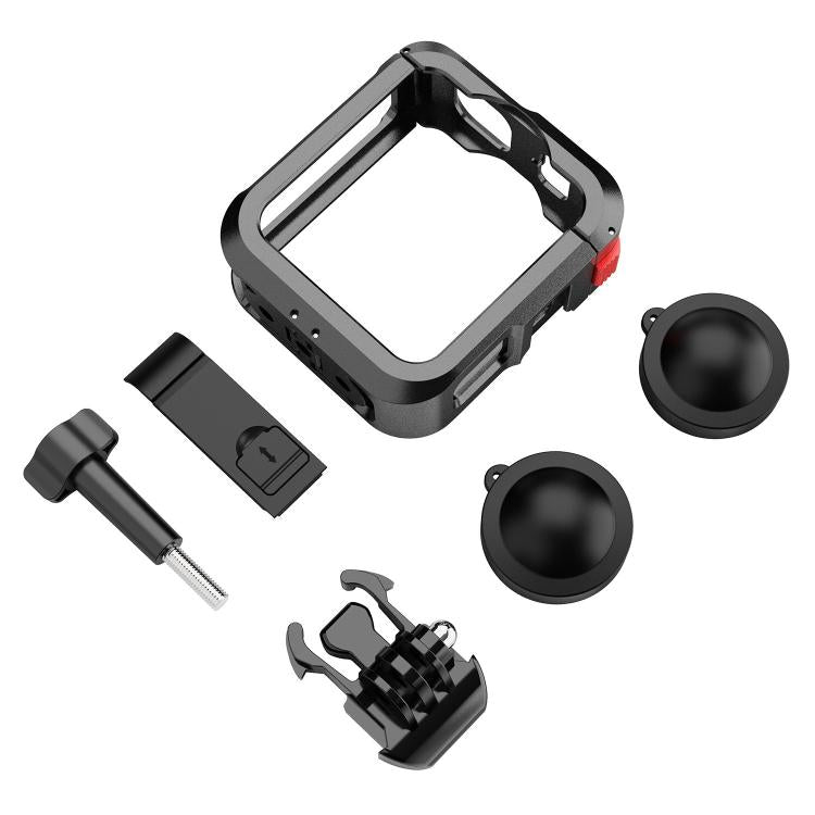 Aluminum Alloy Camera Cage Protection Frame with Dual Cold Shoes, For GoPro MAX2 Aluminum Alloy Cage