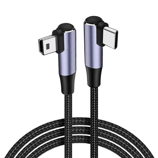 ENKAY 90 Degree USB C / Type-C to Mini USB 2.0 Charging Cord Data Cable For Digital Cameras / MP3 Players, Length 1m, 90 Degree head