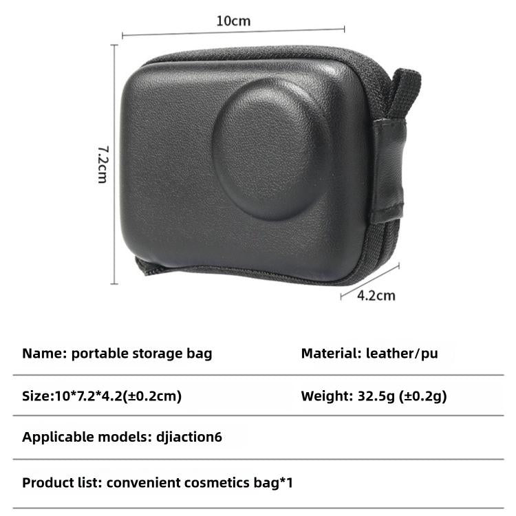 Mini Half-zipper Body Storage Bag, For DJI Osmo Action 6 Half-zipper