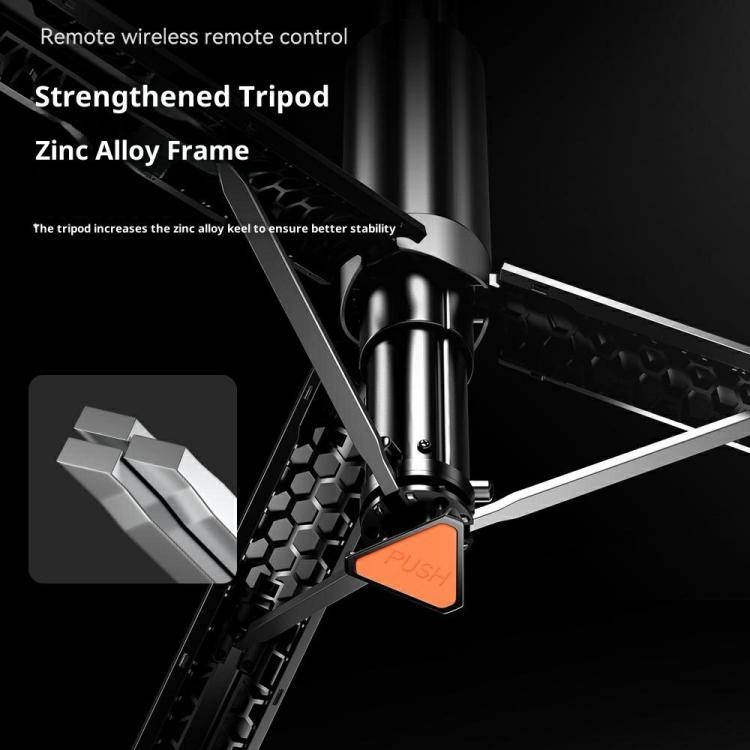 P24-D Live Streaming Anti Shake Extendable Selfie Stick Portable Phone Tripod Stand with Fill Light, P24-D
