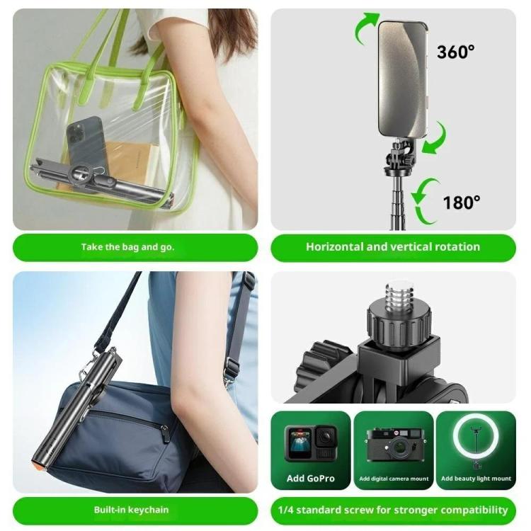 P24MF For Smartphones Magnetic Selfie Stick Phone Holder Portable Magnetic Tripod, P24MF