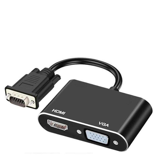 2 in 1 VGA to HDMI Adapter Splitter, VGA to HDMI