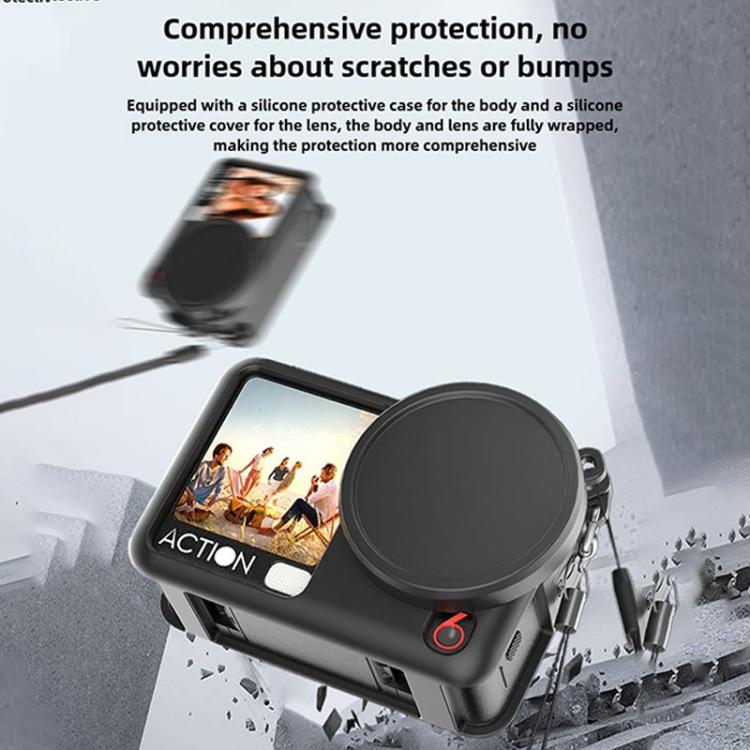Action Cameras Body Lens Cap Silicone Protective Cover, For DJI Osmo Action 6