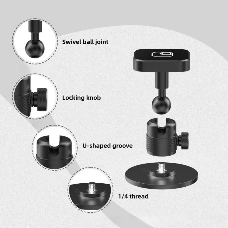 Quick Lock Rotoating Base Quick Release Rotating Ball Head Magnetic Desktop Mount Base, Rotating ...