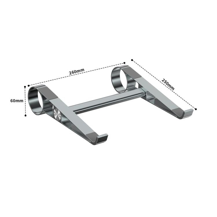 0022 For Home / Office Desktop Riser Cooling Pad Foldable Storage Portable Aluminum Laptop Stand