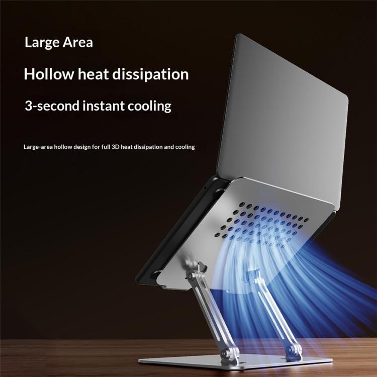 0031 For Laptop / Tablet Cooling Metal Support Adjustable Height Angle Desktop Stand, Basic Edition