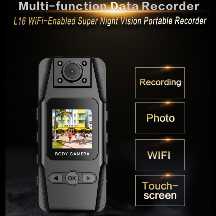 L16 WiFi With Infrared Night Vision Portable Outdoor Recorder HD Magnetic Clip-On Sports Camera, L16