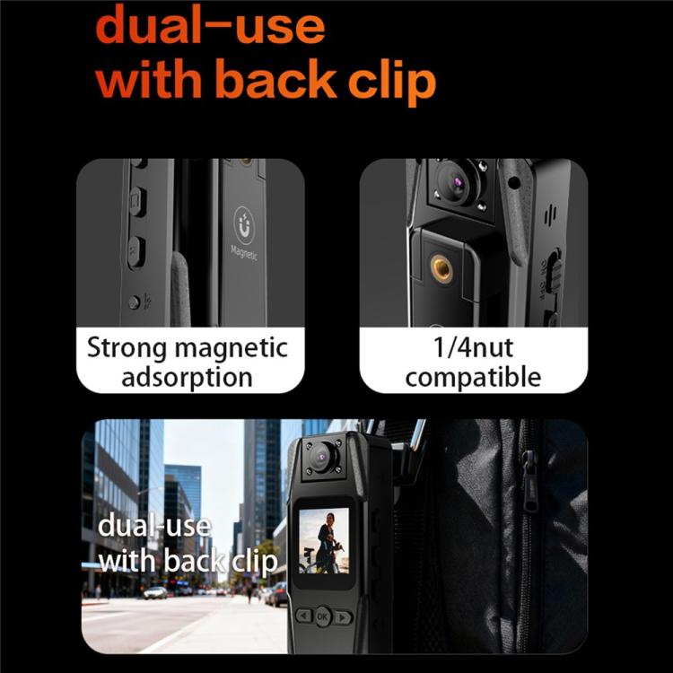 L16 WiFi With Infrared Night Vision Portable Outdoor Recorder HD Magnetic Clip-On Sports Camera, L16