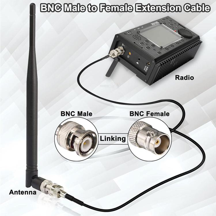 JUNSUNMAY Male to Female RG59U BNC Extension Cable for Video Security Camera CCTV Systems, 50cm, 100cm, 150cm