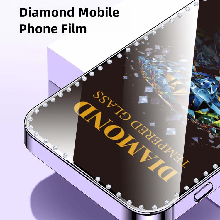 10pcs Full-Screen Diamond-Studded Silkscreen High-Definition Anti-Static Tempered Glass Film, For Redmi A5 4G 171.7mm, For Redmi Note 14S 4G, For Redmi 14C 5G, For Redmi Note 14 5G, For Redmi 14R, For Redmi 13R, For Redmi 13C 5G, For Redmi Note 13     ...