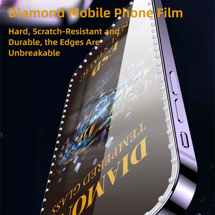 10pcs Full-Screen Diamond-Studded Silkscreen High-Definition Anti-Static Tempered Glass Film, For Redmi A5 4G 171.7mm, For Redmi Note 14S 4G, For Redmi 14C 5G, For Redmi Note 14 5G, For Redmi 14R, For Redmi 13R, For Redmi 13C 5G, For Redmi Note 13     ...