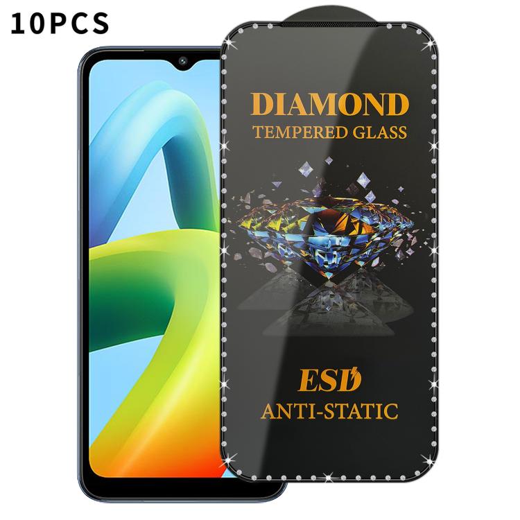 10pcs Full-Screen Diamond-Studded Silkscreen High-Definition Anti-Static Tempered Glass Film, For Xiaomi Poco M7, For Xiaomi Poco C75, For Xiaomi Poco M6 Pro 4G, For Xiaomi Poco C65, For Xiaomi Poco F5 Pro, For Xiaomi Poco C51, For Xiaomi Poco C50     ...