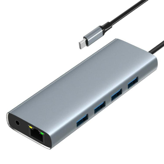 HC-84Q HD VGA RJ45 Ethernet Port Expansion Dock PD 60W Charging 11 in 1 USB-C Hub, HC-84Q