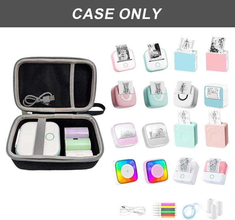 Mini Pocket Printer Protective Case Portable Hard Storage Case for Memoking T02 / Phomemo M02 / M02S / M02 Pro / Q30S, For Memoking T02