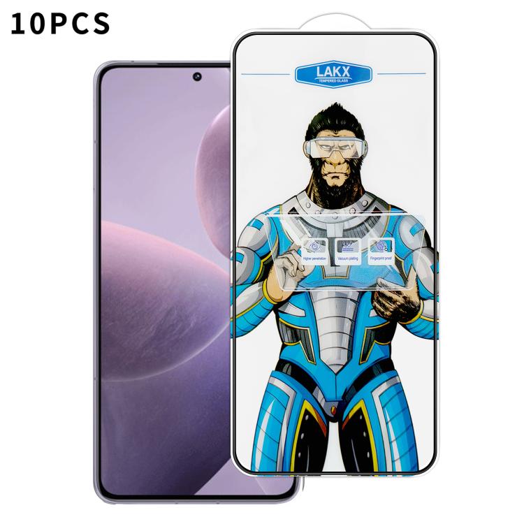10pcs Blue Gorilla Anti-fingerprint Anti-static Silk Screen HD Electroplated Tempered Glass Film, For Redmi Turbo 5 Max / Poco X8 Pro Max, For Redmi Turbo 5 / Poco X8 Pro 5G, For Xiaomi 17 Ultra, For Redmi K90 Max / Poco F8 Pro Ultra                   ...
