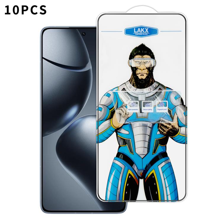 10pcs Blue Gorilla Anti-fingerprint Anti-static Silk Screen HD Electroplated Tempered Glass Film, For Redmi Turbo 5 Max / Poco X8 Pro Max, For Redmi Turbo 5 / Poco X8 Pro 5G, For Xiaomi 17 Ultra, For Redmi K90 Max / Poco F8 Pro Ultra                   ...
