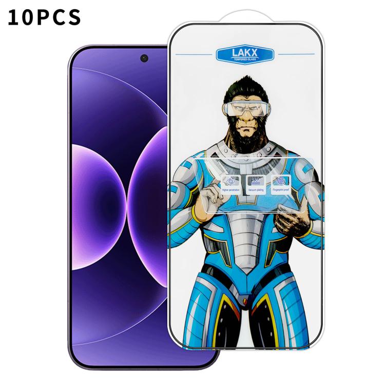 10pcs Blue Gorilla Anti-fingerprint Anti-static Silk Screen HD Electroplated Tempered Glass Film, For Redmi Turbo 5 Max / Poco X8 Pro Max, For Redmi Turbo 5 / Poco X8 Pro 5G, For Xiaomi 17 Ultra, For Redmi K90 Max / Poco F8 Pro Ultra                   ...