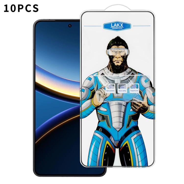 10pcs Blue Gorilla Anti-fingerprint Anti-static Silk Screen HD Electroplated Tempered Glass Film, For Redmi Turbo 5 Max / Poco X8 Pro Max, For Redmi Turbo 5 / Poco X8 Pro 5G, For Xiaomi 17 Ultra, For Redmi K90 Max / Poco F8 Pro Ultra                   ...