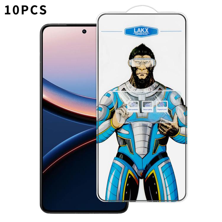 10pcs Blue Gorilla Anti-fingerprint Anti-static Silk Screen HD Electroplated Tempered Glass Film, For Redmi Turbo 5 Max / Poco X8 Pro Max, For Redmi Turbo 5 / Poco X8 Pro 5G, For Xiaomi 17 Ultra, For Redmi K90 Max / Poco F8 Pro Ultra                   ...
