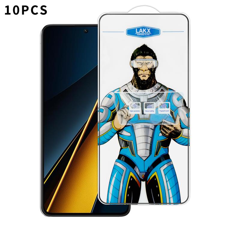 10pcs Blue Gorilla Anti-fingerprint Anti-static Silk Screen HD Electroplated Tempered Glass Film, For Redmi Turbo 5 Max / Poco X8 Pro Max, For Redmi Turbo 5 / Poco X8 Pro 5G, For Xiaomi 17 Ultra, For Redmi K90 Max / Poco F8 Pro Ultra                   ...