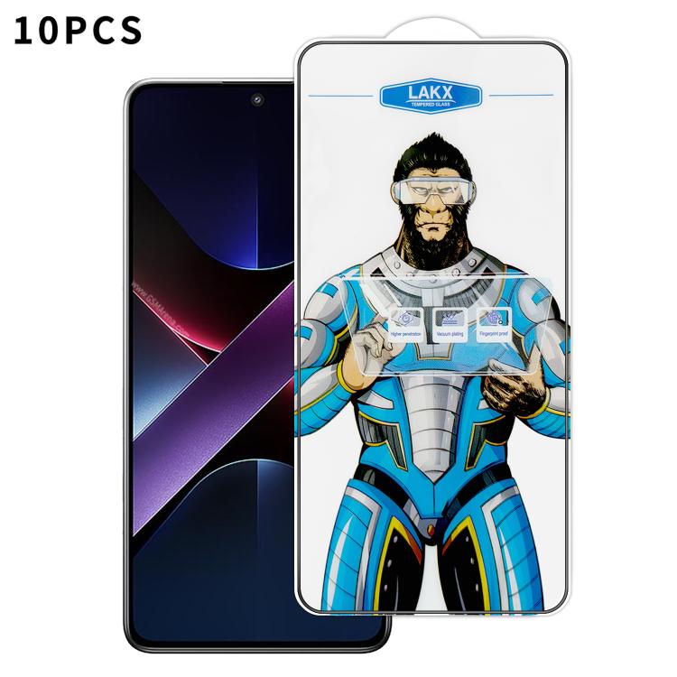 10pcs Blue Gorilla Anti-fingerprint Anti-static Silk Screen HD Electroplated Tempered Glass Film, For Redmi Turbo 5 Max / Poco X8 Pro Max, For Redmi Turbo 5 / Poco X8 Pro 5G, For Xiaomi 17 Ultra, For Redmi K90 Max / Poco F8 Pro Ultra                   ...