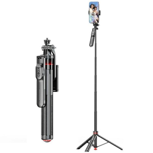 F06 Travel 1300mm Extendable Automatic Tripod One-Touch Deploy Selfie Stick Holder, F06