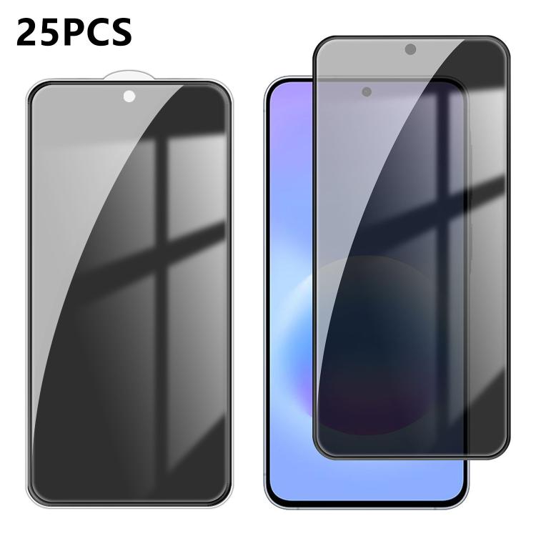 25pcs High-Aluminum Full-Coverage Anti-Fingerprint Screen-Printed Privacy Tempered Glass Film, For Galaxy A08 4G / 5G, For Galaxy A18 4G / 5G, For Galaxy M47 5G, For Galaxy Z Fold8 5G Outer Screen, For Galaxy Z Fold8 Ultra 5G Outer Screen              ...