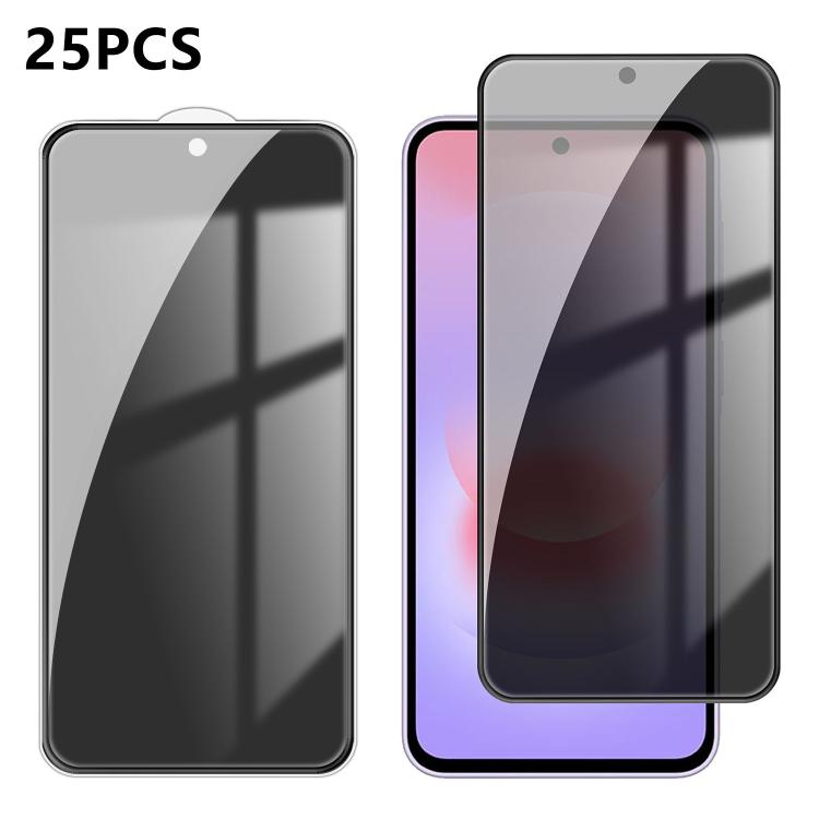 25pcs High-Aluminum Full-Coverage Anti-Fingerprint Screen-Printed Privacy Tempered Glass Film, For Galaxy A08 4G / 5G, For Galaxy A18 4G / 5G, For Galaxy M47 5G, For Galaxy Z Fold8 5G Outer Screen, For Galaxy Z Fold8 Ultra 5G Outer Screen              ...