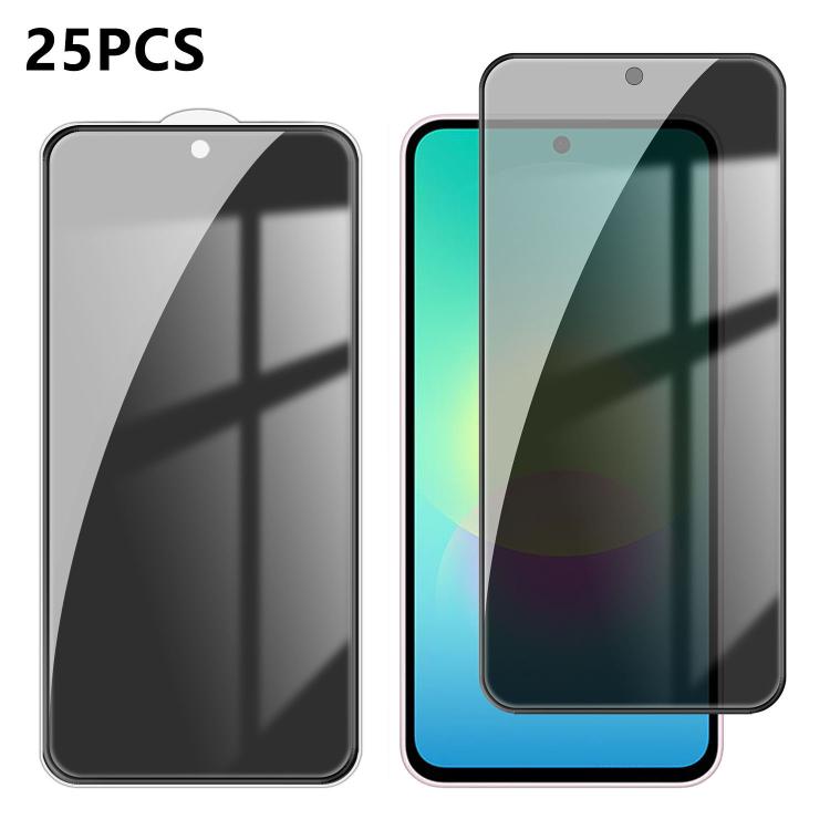 25pcs High-Aluminum Full-Coverage Anti-Fingerprint Screen-Printed Privacy Tempered Glass Film, For Galaxy A08 4G / 5G, For Galaxy A18 4G / 5G, For Galaxy M47 5G, For Galaxy Z Fold8 5G Outer Screen, For Galaxy Z Fold8 Ultra 5G Outer Screen              ...