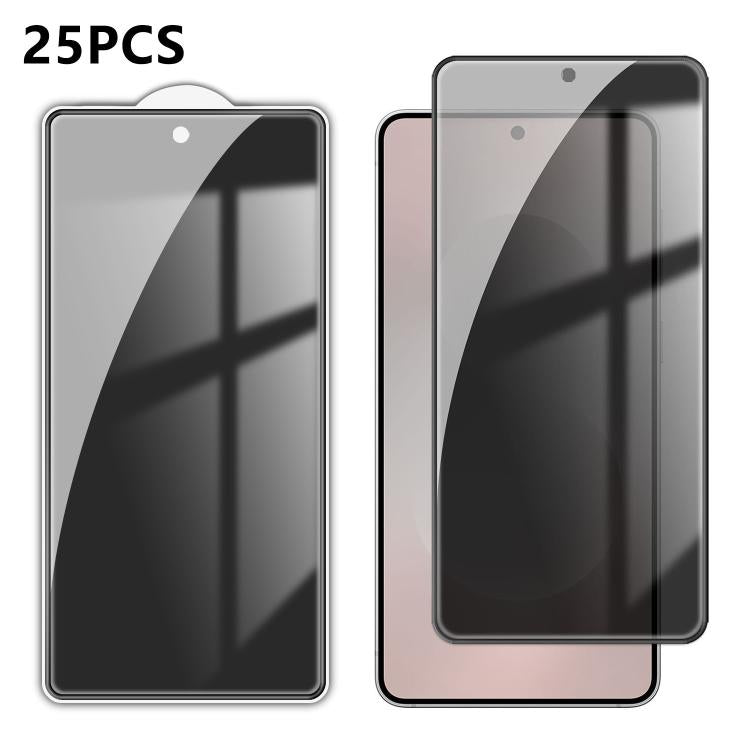 25pcs High-Aluminum Full-Coverage Anti-Fingerprint Screen-Printed Privacy Tempered Glass Film, For Galaxy A08 4G / 5G, For Galaxy A18 4G / 5G, For Galaxy M47 5G, For Galaxy Z Fold8 5G Outer Screen, For Galaxy Z Fold8 Ultra 5G Outer Screen              ...