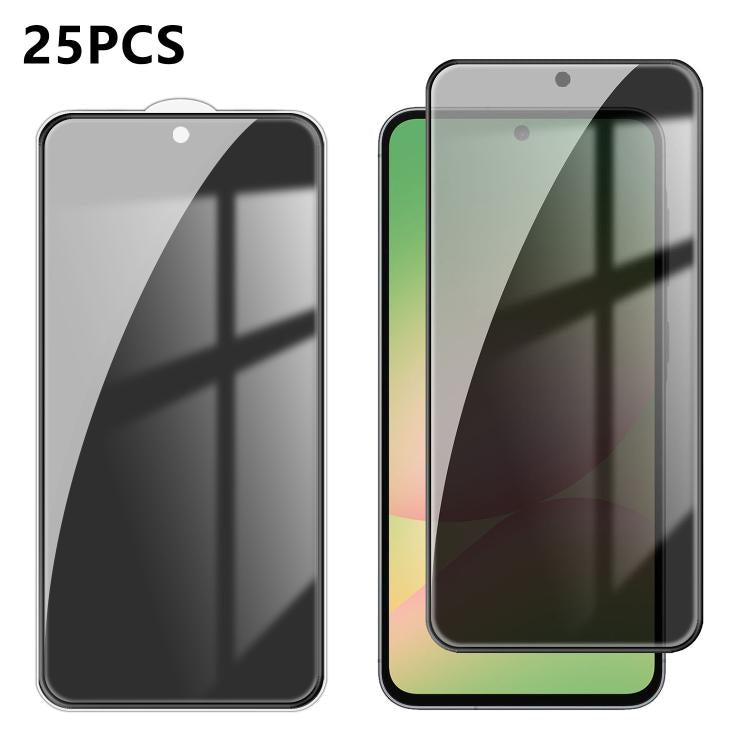 25pcs High-Aluminum Full-Coverage Anti-Fingerprint Screen-Printed Privacy Tempered Glass Film, For Galaxy A08 4G / 5G, For Galaxy A18 4G / 5G, For Galaxy M47 5G, For Galaxy Z Fold8 5G Outer Screen, For Galaxy Z Fold8 Ultra 5G Outer Screen              ...