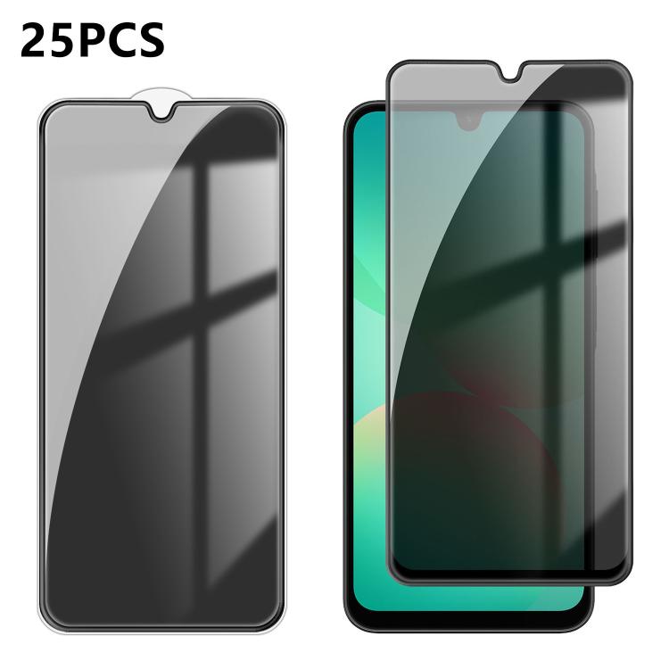 25pcs High-Aluminum Full-Coverage Anti-Fingerprint Screen-Printed Privacy Tempered Glass Film, For Galaxy A08 4G / 5G, For Galaxy A18 4G / 5G, For Galaxy M47 5G, For Galaxy Z Fold8 5G Outer Screen, For Galaxy Z Fold8 Ultra 5G Outer Screen              ...