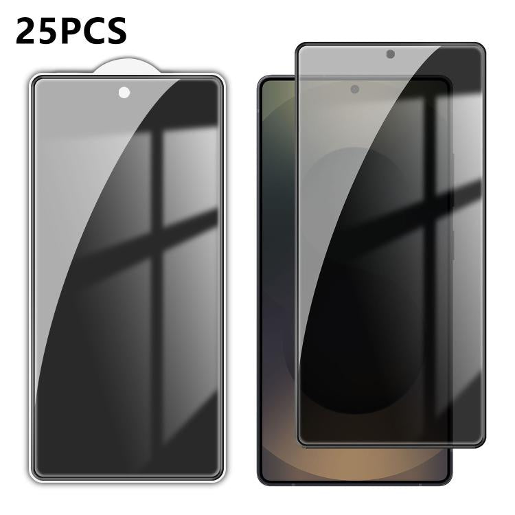 25pcs High-Aluminum Full-Coverage Anti-Fingerprint Screen-Printed Privacy Tempered Glass Film, For Galaxy A08 4G / 5G, For Galaxy A18 4G / 5G, For Galaxy M47 5G, For Galaxy Z Fold8 5G Outer Screen, For Galaxy Z Fold8 Ultra 5G Outer Screen              ...