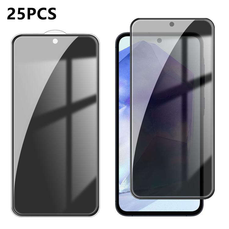 25pcs High-Aluminum Full-Coverage Anti-Fingerprint Screen-Printed Privacy Tempered Glass Film, For Galaxy A08 4G / 5G, For Galaxy A18 4G / 5G, For Galaxy M47 5G, For Galaxy Z Fold8 5G Outer Screen, For Galaxy Z Fold8 Ultra 5G Outer Screen              ...