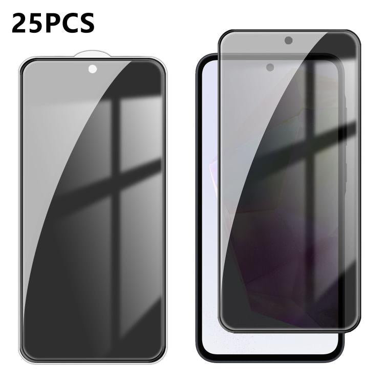25pcs High-Aluminum Full-Coverage Anti-Fingerprint Screen-Printed Privacy Tempered Glass Film, For Galaxy A08 4G / 5G, For Galaxy A18 4G / 5G, For Galaxy M47 5G, For Galaxy Z Fold8 5G Outer Screen, For Galaxy Z Fold8 Ultra 5G Outer Screen              ...
