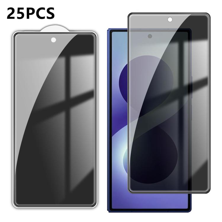 25pcs High-Aluminum Full-Coverage Anti-Fingerprint Screen-Printed Privacy Tempered Glass Film, For Galaxy A08 4G / 5G, For Galaxy A18 4G / 5G, For Galaxy M47 5G, For Galaxy Z Fold8 5G Outer Screen, For Galaxy Z Fold8 Ultra 5G Outer Screen              ...