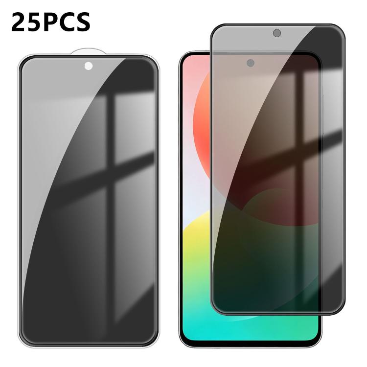 25pcs High-Aluminum Full-Coverage Anti-Fingerprint Screen-Printed Privacy Tempered Glass Film, For Galaxy A08 4G / 5G, For Galaxy A18 4G / 5G, For Galaxy M47 5G, For Galaxy Z Fold8 5G Outer Screen, For Galaxy Z Fold8 Ultra 5G Outer Screen              ...