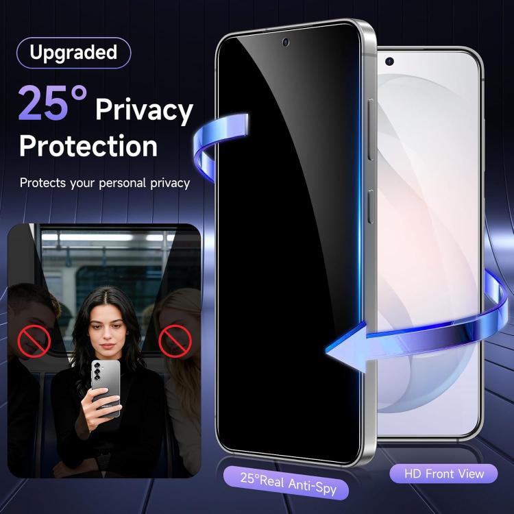 25pcs High-Aluminum Full-Coverage Anti-Fingerprint Screen-Printed Privacy Tempered Glass Film, For Galaxy Z Fold8 5G Outer Screen, For Galaxy Z Fold8 Ultra 5G Outer Screen, For Galaxy Z Flip8 5G Outer Screen, For Galaxy S26+ 5G, For  Galaxy S26 5G     ...