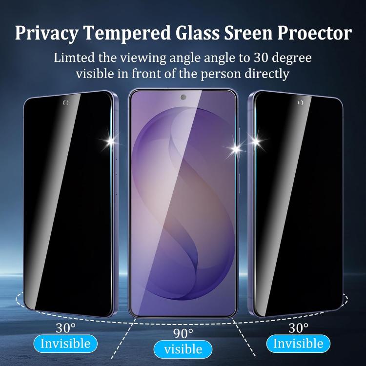 25pcs High-Aluminum Full-Coverage Anti-Fingerprint Screen-Printed Privacy Tempered Glass Film, For Galaxy Z Fold8 5G Outer Screen, For Galaxy Z Fold8 Ultra 5G Outer Screen, For Galaxy Z Flip8 5G Outer Screen, For Galaxy S26+ 5G, For  Galaxy S26 5G     ...