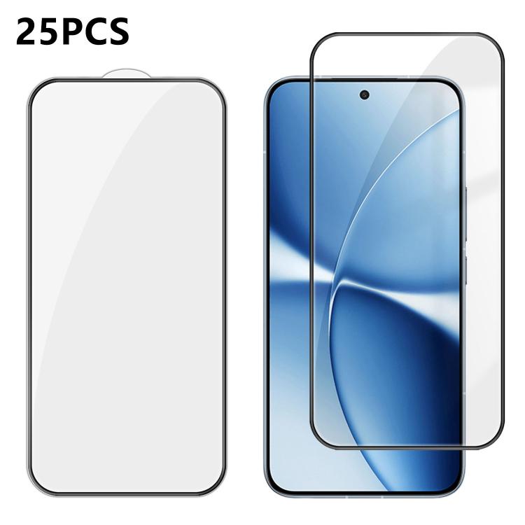 25pcs High-Aluminum Full-Coverage Anti-Fingerprint Screen-Printed HD Tempered Glass Film, For Xiaomi 17 Max 5G, For Redmi K90 Max 5G, For Xiaomi Poco C81 Pro 4G, For Redmi R70m 5G, For Redmi R70 5G, For Xiaomi 17T 5G, For Xiaomi 17 Ultra               ...